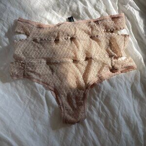 Else Pointelle high waist brief - Chalk Pink